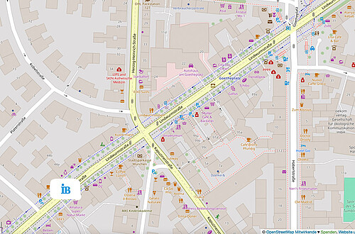 Kartenausschnitt Standort IB Sprachinstitut München